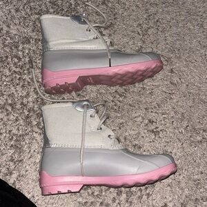 Sperry Boots! -Pink and Grey